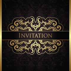 Vintage background with frame. Grunge design