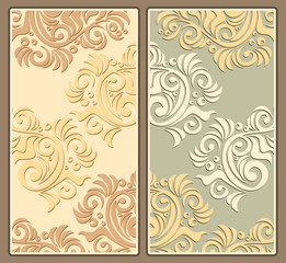 Two decorative background in pastel colors