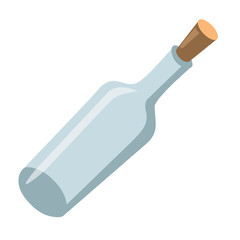 empty bottles isolated illustration