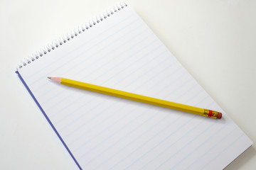 pencil on a white pad