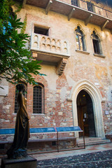Fototapeta na wymiar Juliet's balcony, Casa Di Giulietta, Verona,