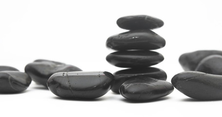 zen stones isolated on the white background