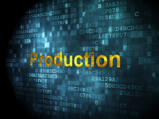 Fototapeta premium Finance concept: Production on digital background