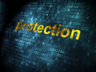 Safety concept: Protection on digital background