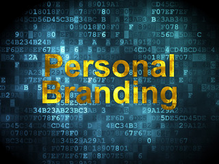 Obraz premium Advertising concept: Personal Branding on digital background