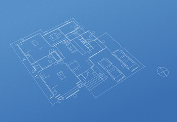 House floor plan blueprint