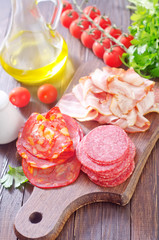 salami and bacon © tycoon101