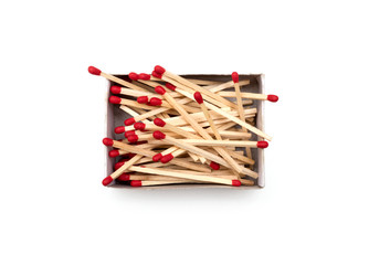 match in a box isolated