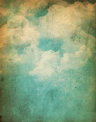 Poster Retro Grunge wolken achtergrond