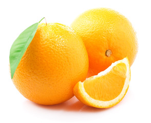 ripe orange isolated