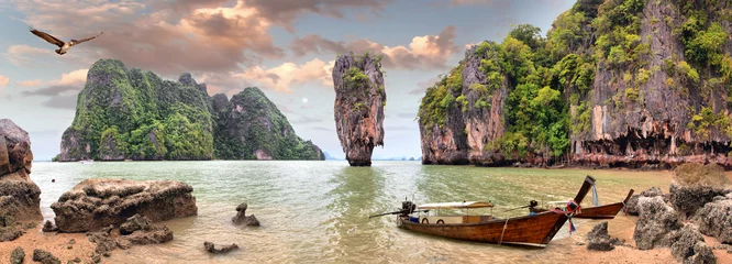 Abwaschbare Fototapete Insel James-Bond-Insel, Phang Nga, Thailand