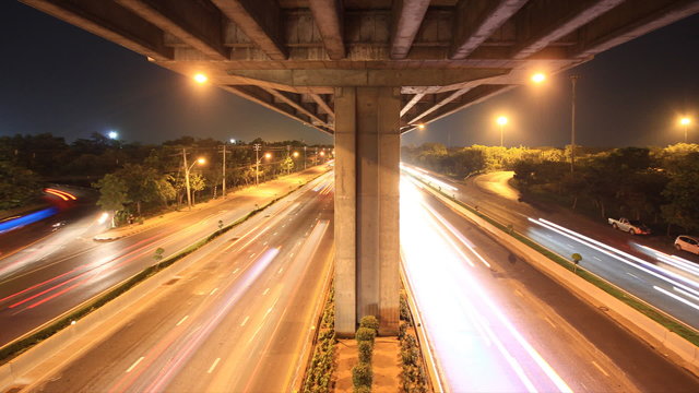 motorway driving at night