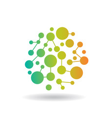 Colorful Circles Network Vector