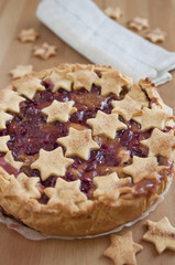 Festlicher Apfel Kirsch Karamell Kuchen
