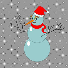 A funny Christmas snowman