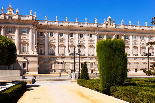  Madrid. Main facade of Royal Palace