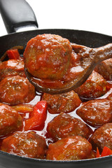 Pork meatballs in tomato sauce