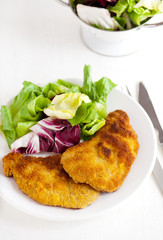 Chops in breadcrumbs