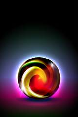 Abstract glowing ball for your design