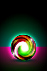 Abstract glowing ball for your design