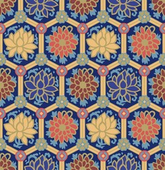 seamless chinese style floral pattern