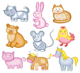 set of vector animal (isolated on white background)