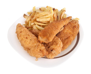 fresh roasted chicken with french fries