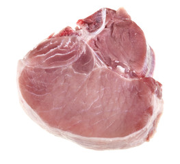 pork chops isolated on white background
