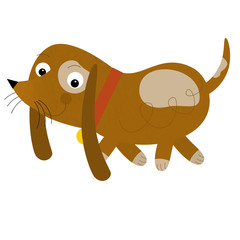 Obraz premium Cartoon dog - illustration for the children