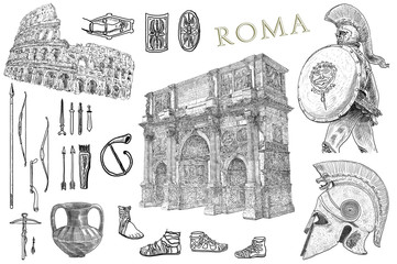 Rome set illustration