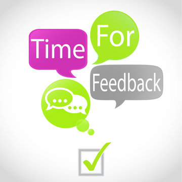 bulles vert fuchsia : time for feedback (anglais)