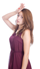 Fototapeta premium woman having a headache