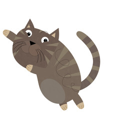 The cartoon cat - illustration for the children