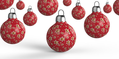 Christmas ball on white background