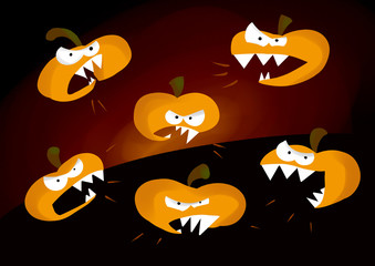 Angry pumpkins