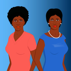 Casual and evening look for a beautiful black woman