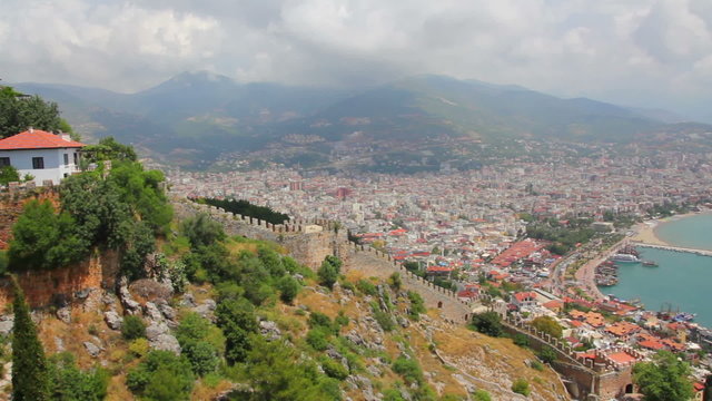 panorama of Alanya Turkey - view from fortress
