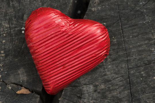 Red wrapped heart