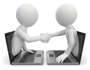 M&auml;nnchen Handschlag notebook