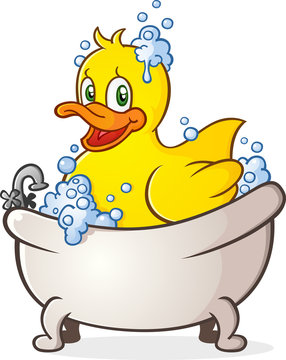 Rubber Duck Bubble Bath Cartoon Character