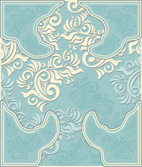 Decorative floral background in pastel blue colors