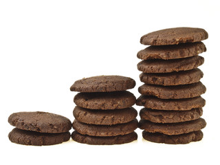 Fototapeta na wymiar three step stack cookie
