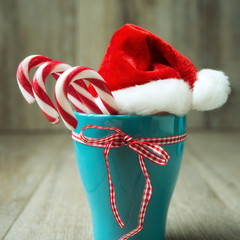 Zuckerstangen zu Weihnachten