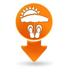 vacances d'été sur signet orange