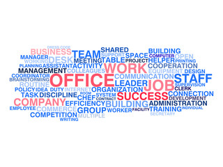 Successful business. Office job. Word cloud concept