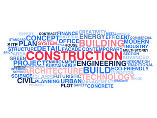 Building construction and civil engineering. Word cloud concept - 57649951