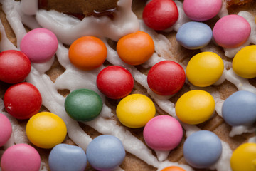 Candy on gingerbread