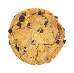 A large hazelnut crème filled chocolate chip cookie