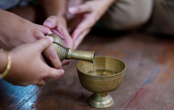 pour ceremonial water