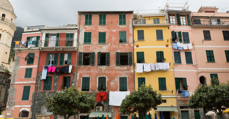 Colorful Buildings with Shutters